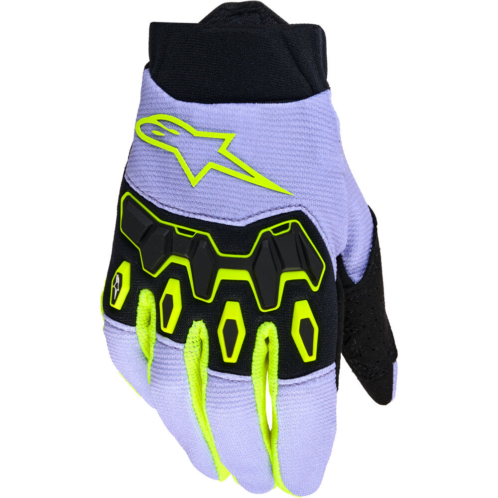 Alpinestars 2026 Full Bore V2 Youth Gloves - Purple/Fluro-Yellow - View 1 | Everest Motorcycles