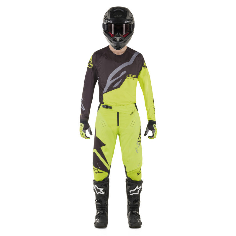 Alpinestars 2019 Techstar Factory MX Motorcycle Pants - Black/Fluro Yellow - View 3 | Everest Motorcycles