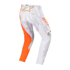 Alpinestars Techstar Factory Metal MX Pants - White/ Fluro-Orange/Gold