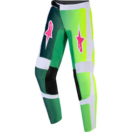 Alpinestars 2026 Youth Fluid Portl Pants - Green/White/Black - View 1 | Everest Motorcycles
