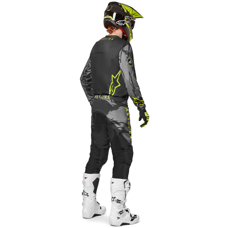 Alpinestars 2022 Racer Tactical Jersey - Black Grey Camo Yellow Fluo