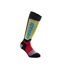 Load image into Gallery viewer, Alpinestars Youth Mx Plus Socks - Black Red Light Blue