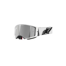 Load image into Gallery viewer, Alpinestars Supertech Corp Goggles With Mirror Silver Lens - White