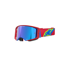 Load image into Gallery viewer, Alpinestars Supertech Corp Goggles With Mirror Blue Lens - Red/Blue