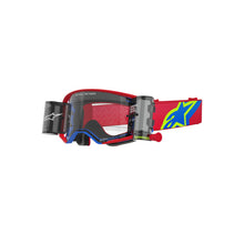 Load image into Gallery viewer, Alpinestars Supertech Corp Goggles With Clear Lens Roll Off - Red Blue