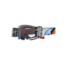 Load image into Gallery viewer, Alpinestars Supertech Corp Goggles With Clear Lens Roll Off - Blue Orange