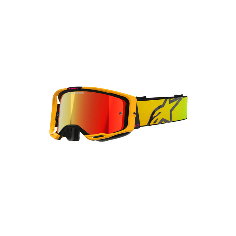 Alpinestars Vision 8 Corp Goggles Mirrored Red Lens - Yellow Pink
