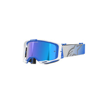 Load image into Gallery viewer, Alpinestars Vision 8 Corp Goggles With Mirror Blue Lens - Blue White