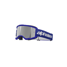 Load image into Gallery viewer, Alpinestars Vision 3 Wordmark Goggles With Mirror Silver Lens - Blue