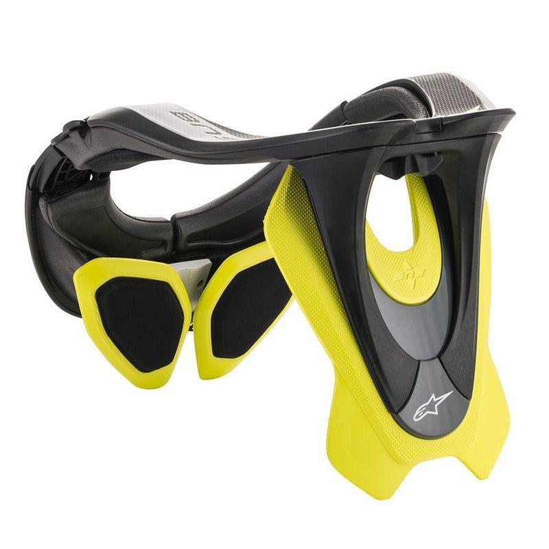 Alpinestars BNS Chin Plates - Black/Yellow Fluro