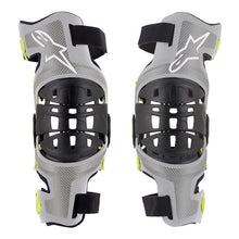 Load image into Gallery viewer, Alpinestars Bionic-7 MX Motocross Offroad Knee Brace - Silver/Fluro Yellow - MotoHeaven