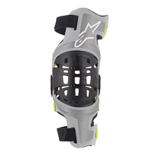 Load image into Gallery viewer, Alpinestars Bionic-7 MX Motocross Offroad Knee Brace - Silver/Fluro Yellow - MotoHeaven