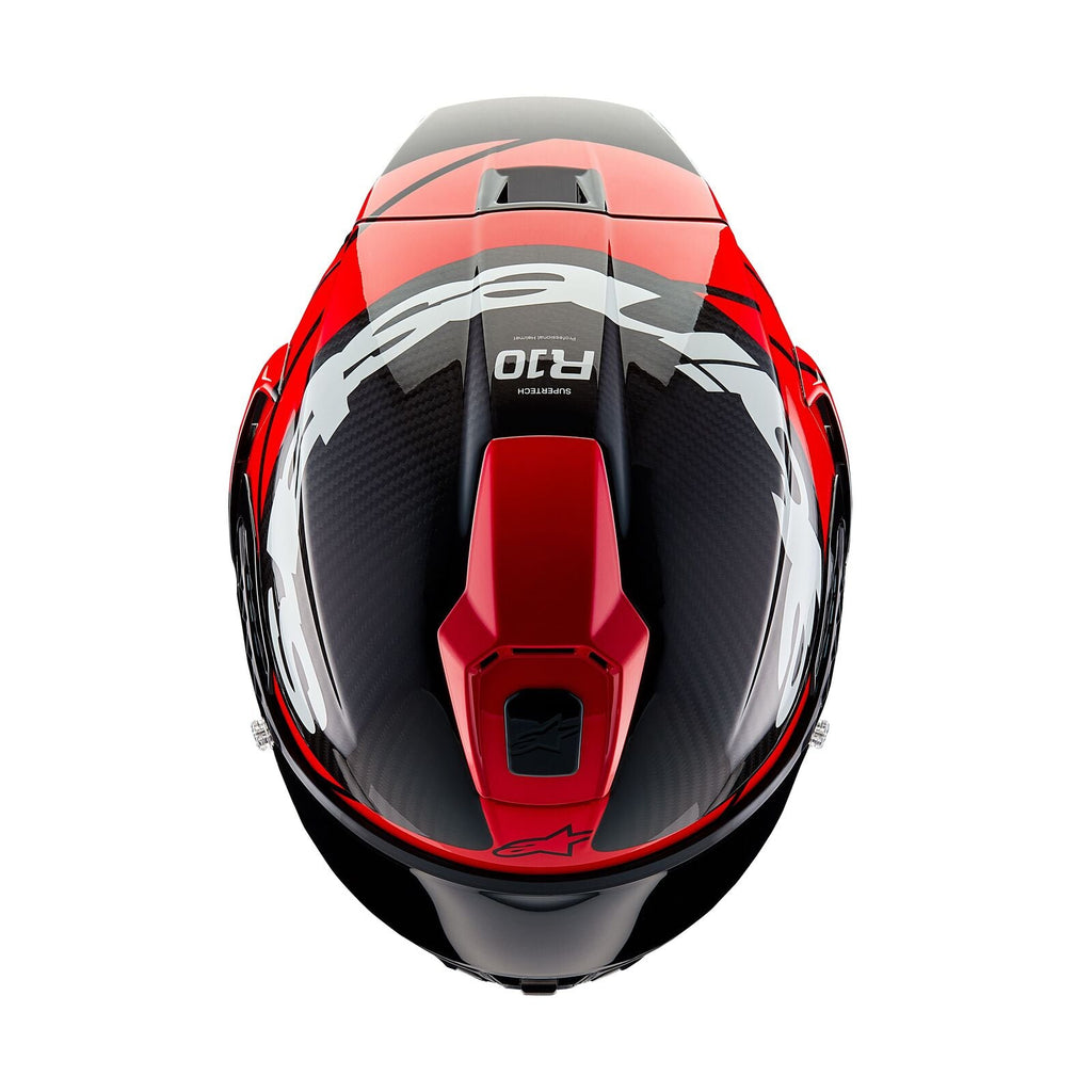 Alpinestars Supertech SR10 Helmet - Element Carbon Red White - View 6 | Everest Motorcycles