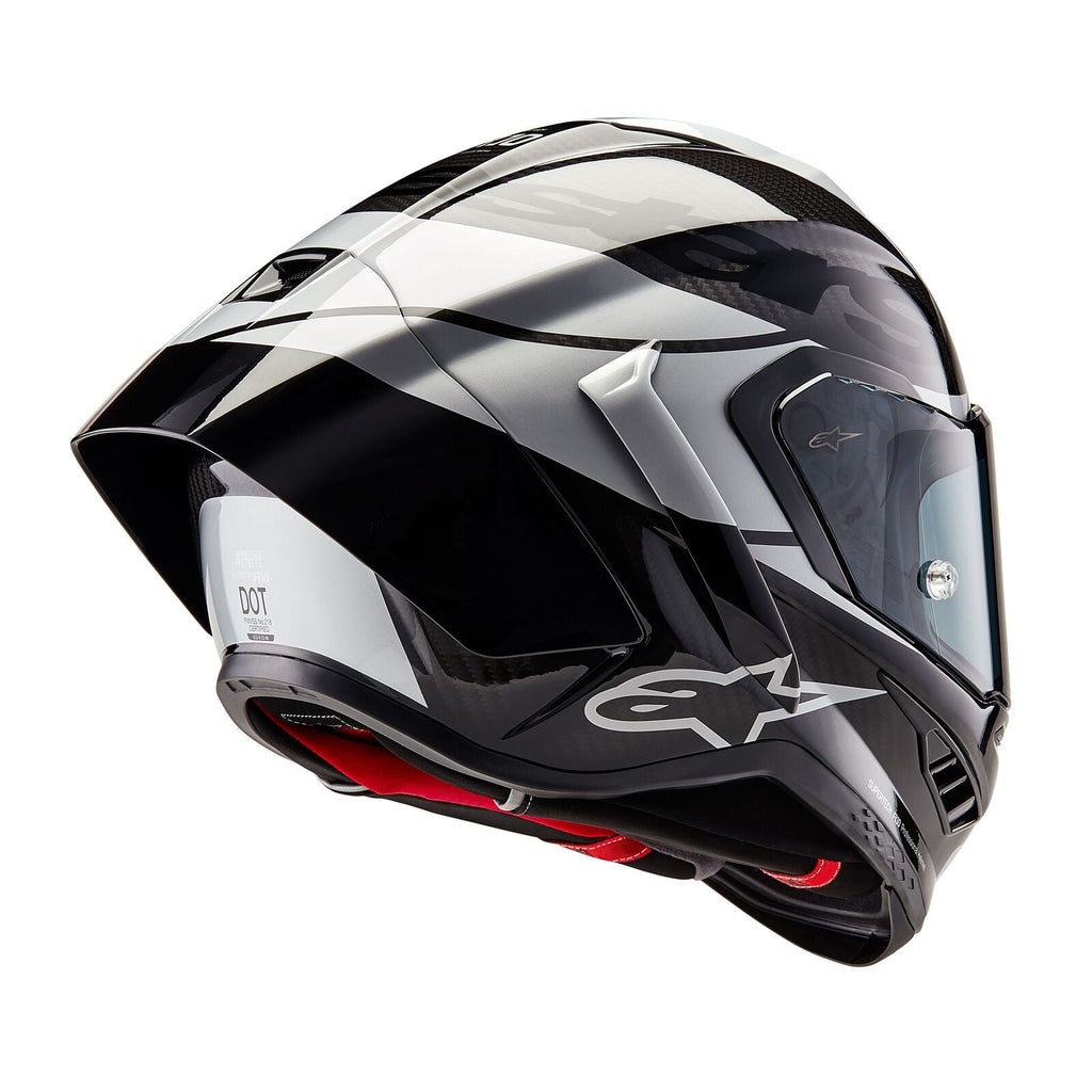 Alpinestars Supertech SR10 Element ECE 22.06 Helmet - Black/Carbon Silver/Black Glossy - MotoHeaven