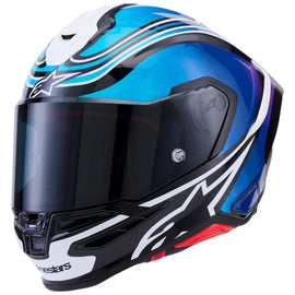 Alpinestars Supertech S-R7 Zeal ECE06/DOT Full Face Helmet  Black/Blue/Pink Fluo/White Glossy