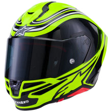 Load image into Gallery viewer, Alpinestars Supertech S-R7 Zeal ECE06/DOT Full Face Helmet  Yellow Fluo/Black/White Glossy