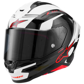 Alpinestars Supertech S-R7 A-Core ECE06/DOT Full Face Helmet  Black/White/Red Glossy
