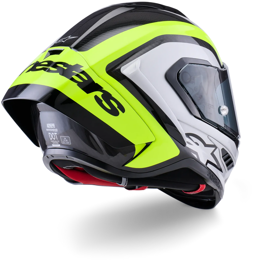 Alpinestars Supertech SR10 Arius ECE 22.06 Helmet - Black/Silver/Yellow - MotoHeaven