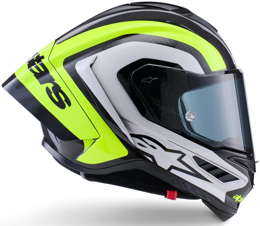 Alpinestars Supertech SR10 Arius ECE 22.06 Helmet - Black/Silver/Yellow - MotoHeaven