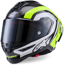 Load image into Gallery viewer, Alpinestars Supertech SR10 Arius ECE 22.06 Helmet - Black/Silver/Yellow - MotoHeaven