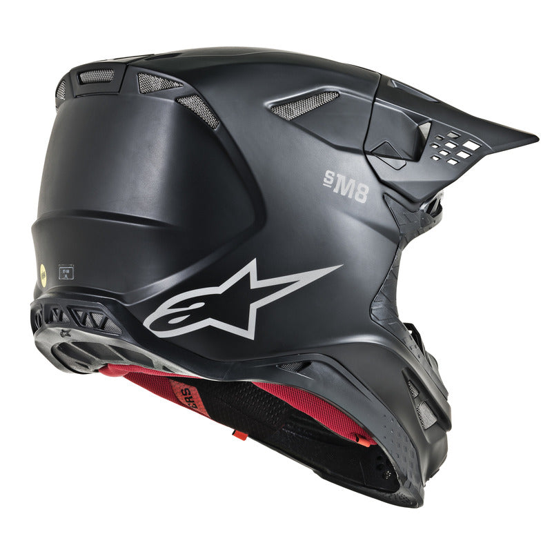 Alpinestars MX 2019 S-M8 Solid Motocross Helmet - Matte Black - View 4 | Everest Motorcycles
