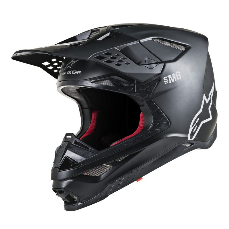 Alpinestars MX 2019 S-M8 Solid Motocross Helmet - Matte Black - View 2 | Everest Motorcycles