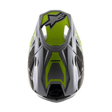 Load image into Gallery viewer, Alpinestars Supertech M8 Triple Motorcycle Helmet - Silver/Black/Yellow - View 4 | Everest Motorcycles