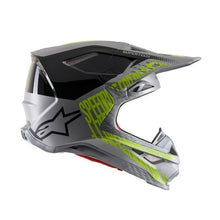 Load image into Gallery viewer, Alpinestars Supertech M8 Triple Motorcycle Helmet - Silver/Black/Yellow - View 2 | Everest Motorcycles