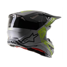 Load image into Gallery viewer, Alpinestars Supertech M8 Triple Motorcycle Helmet - Silver/Black/Yellow - View 3 | Everest Motorcycles