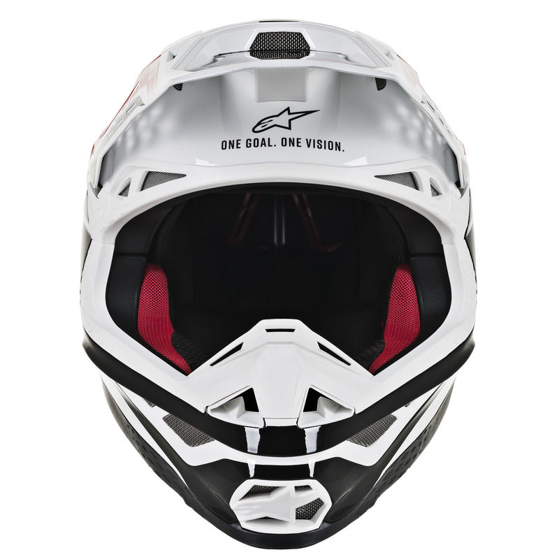 Alpinestars MX 2019 S-M8 Triple Motocross Helmet - Red/White/Black - View 2 | Everest Motorcycles