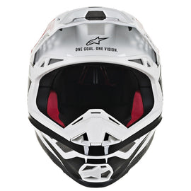 Alpinestars MX 2019 S-M8 Triple Motocross Helmet - Red/White/Black - View 2 | Everest Motorcycles