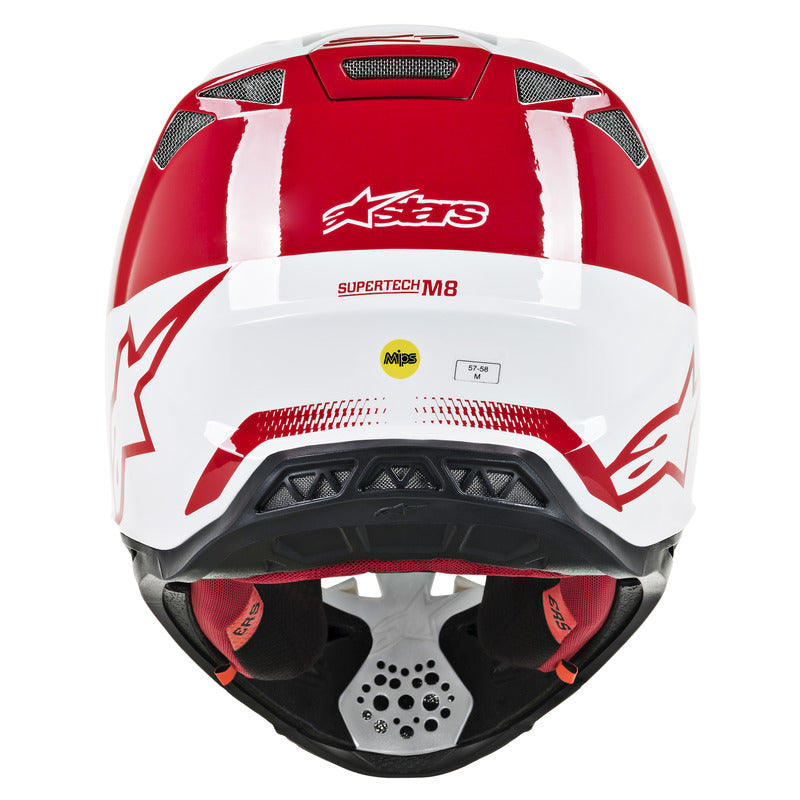 Alpinestars MX 2019 S-M8 Triple Motocross Helmet - Red/White/Black - View 5 | Everest Motorcycles