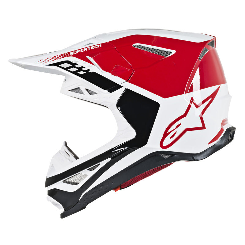 Alpinestars MX 2019 S-M8 Triple Motocross Helmet - Red/White/Black - View 6 | Everest Motorcycles