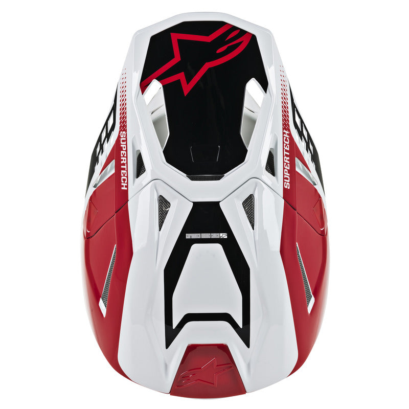Alpinestars MX 2019 S-M8 Triple Motocross Helmet - Red/White/Black - View 7 | Everest Motorcycles