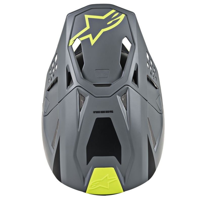 Alpinestars MX 2019 S-M8 Radium Motocross Helmet - Black/Fluro/Grey - View 7 | Everest Motorcycles