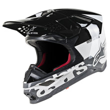 Load image into Gallery viewer, Alpinestars MX 2019 S-M8 Radium Motocross Helmet - Black/White/Grey - View 1 | Everest Motorcycles