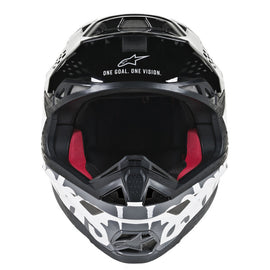 Alpinestars MX 2019 S-M8 Radium Motocross Helmet - Black/White/Grey - View 2 | Everest Motorcycles