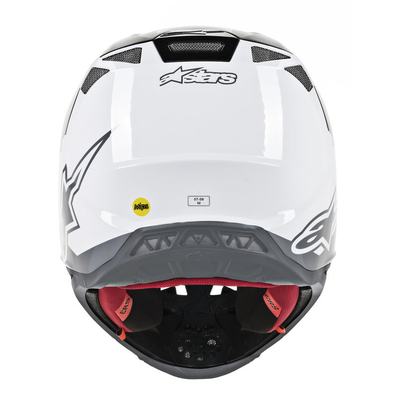 Alpinestars MX 2019 S-M8 Radium Motocross Helmet - Black/White/Grey - View 5 | Everest Motorcycles