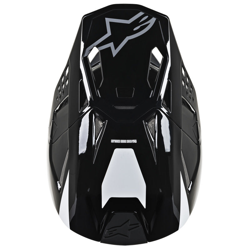 Alpinestars MX 2019 S-M8 Radium Motocross Helmet - Black/White/Grey - View 7 | Everest Motorcycles
