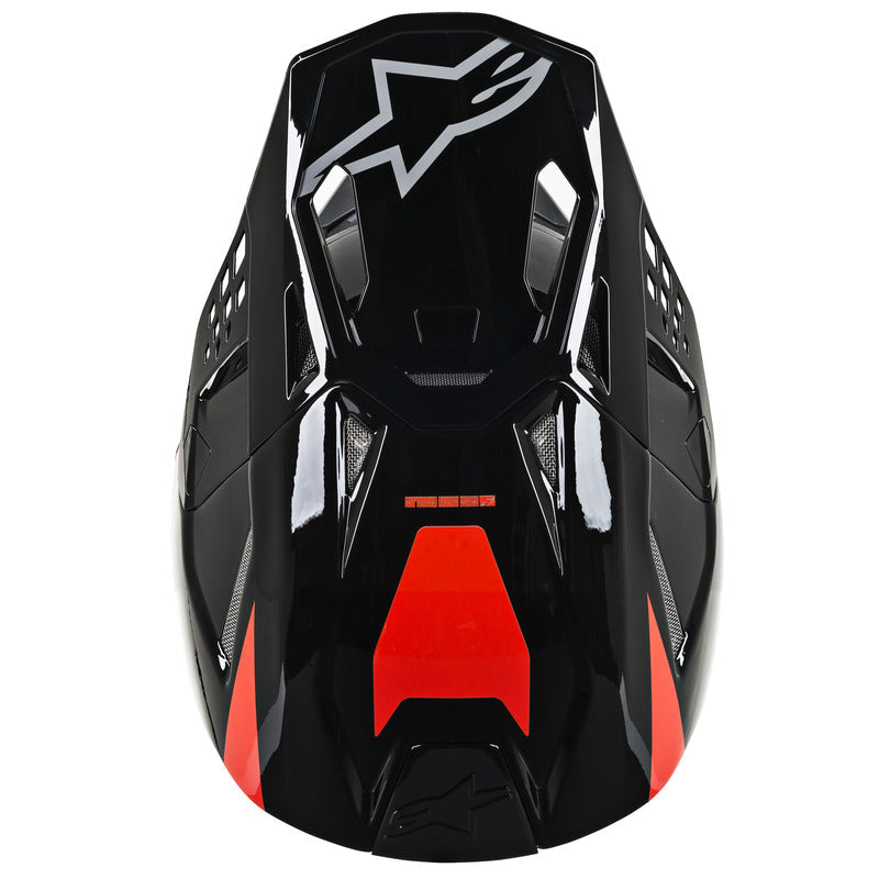 Alpinestars MX 2019 S-M8 Radium Motocross Helmet - Fluro Red/Black - View 7 | Everest Motorcycles