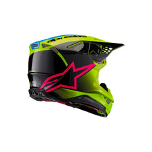 Load image into Gallery viewer, Alpinestars Supertech SM10 Unite Helmet - Fluro Yellow Black Diva Pink Gloss - View 2 | Everest Motorcycles