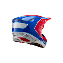 Load image into Gallery viewer, Alpinestars Supertech SM10 Aeon Ece 22.06 Helmet - Bright Red Blue Gloss - View 2 | Everest Motorcycles