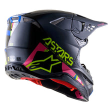 Load image into Gallery viewer, Alpinestars Supertech M8 Echo ECE Helmet- Black Blue/ Fluro Yellow Fluro Pink