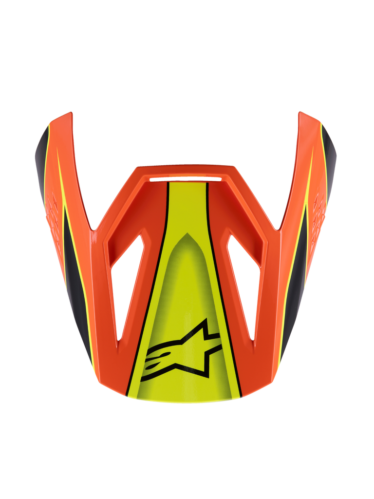 Alpinestars SM3 Youth Fray ECE06 Visor - Black Orange Fluro-Yellow Glossy | Everest Motorcycles