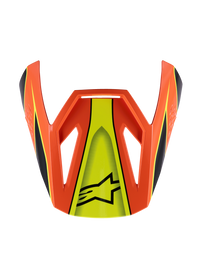 Alpinestars SM3 Youth Fray ECE06 Visor - Black Orange Fluro-Yellow Glossy | Everest Motorcycles