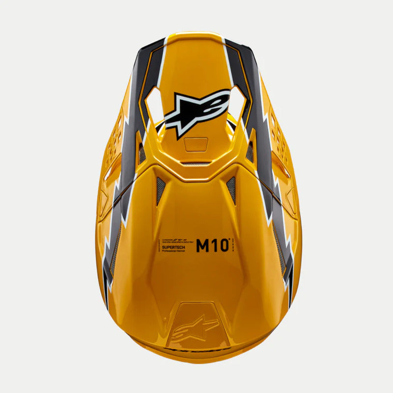 Alpinestars Sm10 22.06 Ampress Visor  - Black Yellow Gloss | Everest Motorcycles