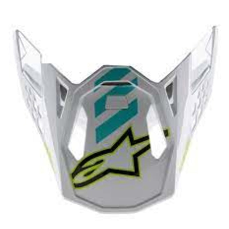 Alpinestars Sm8 Anaheim Le Visor - White/Fluro Yellow | Everest Motorcycles