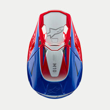 Load image into Gallery viewer, Alpinestars Sm10 22.06 - Aeon Visor - Bright Red Blue Gloss | Everest Motorcycles