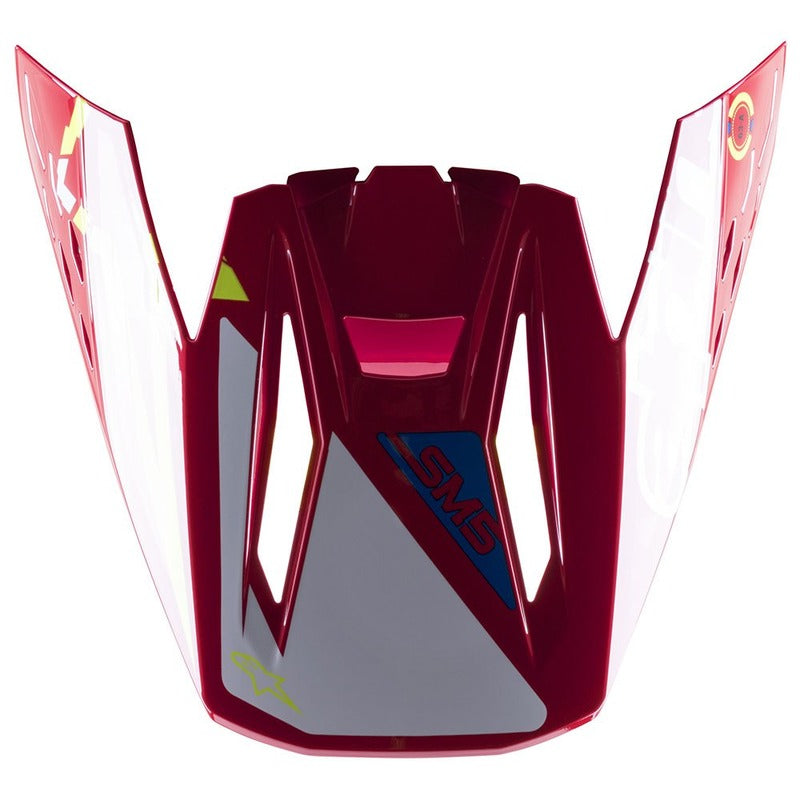 Alpinestars S-M5 - Action Visor - Gloss Red White Fluro Yellow | Everest Motorcycles