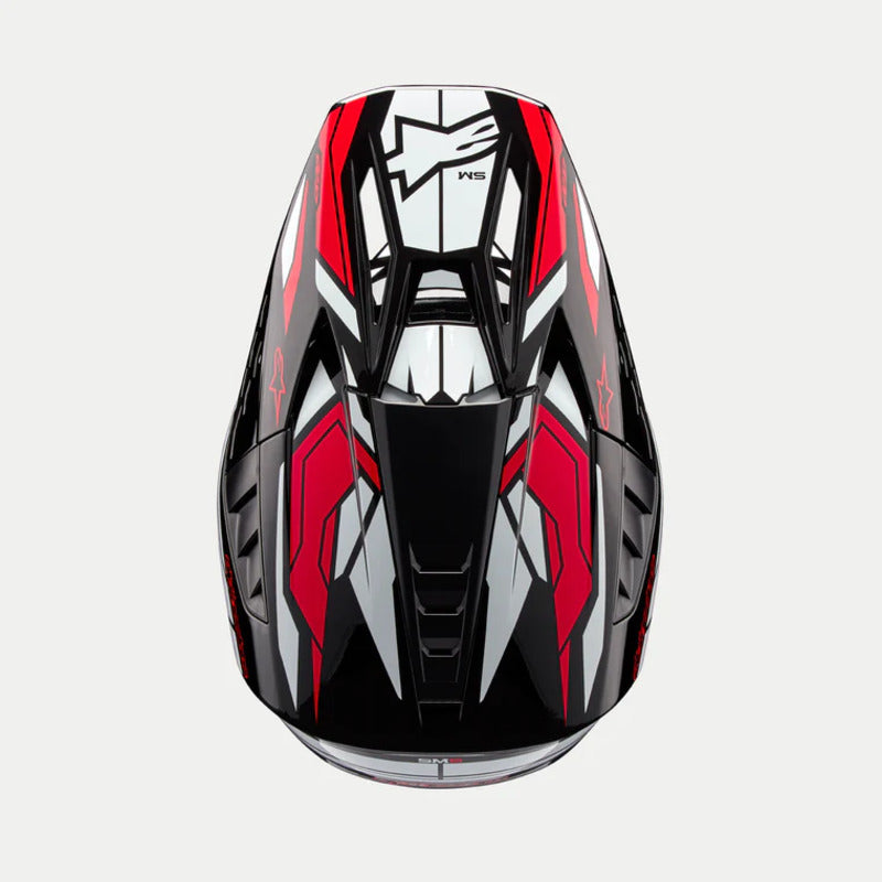 Alpinestars Sm5 22.06 -Action 2 Visor - Black White Bright Red Gloss | Everest Motorcycles